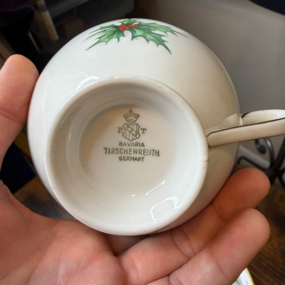 Bavaria Tirschenreuth Noel Christmas Cup, Saucer and Appetizer Plate